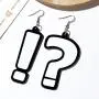 GUOXIAOMEI Question Mark and Exclamation Mark Acrylic Big Long dangle Earrings Jewelry for Women Girls Accessories