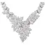 JanKuo Jewelry Rhodium Plated Prom Bridal Floral Graduated Marquise CZ Necklace Earrings Jewelry Set, 17'' JanKuo Jewelry Rhodium Plated Prom Bridal Floral Graduated Marquise CZ Necklace Earrings Jewelry Set, 17''