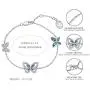 SISMIURRA Butterfly Link Bracelet 18K White Gold Plated Cubic Zirconia Chain Bracelet Birthday jewelry Gift for Women SISMIURRA Butterfly Link Bracelet 18K White Gold Plated Cubic Zirconia Chain Bracelet Birthday jewelry Gift for Women