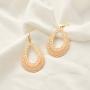Drop Dangle Earrings Rose Gold or Silver Metal Filigree Teardrop Earrings Jewelry Gift for Women Teen Girls