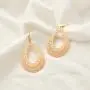 Drop Dangle Earrings Rose Gold or Silver Metal Filigree Teardrop Earrings Jewelry Gift for Women Teen Girls