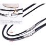 U7 2mm 3mm Black/Brown Leather Cord Necklace with Customizable Stainless Steel Clasp, Men Women Woven Wax Rope Chain for Pendant,Length 16'' 18'' 20'' 22'' 24'' 26'' 28'' 30''
