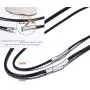U7 2mm 3mm Black/Brown Leather Cord Necklace with Customizable Stainless Steel Clasp, Men Women Woven Wax Rope Chain for Pendant,Length 16'' 18'' 20'' 22'' 24'' 26'' 28'' 30''