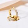 HypoallergenicHypoallergenic neutral medical steel small cubic zircon Huggie hoop earrings,Color：Gold - Silver - Rose Gold - Black, Diameter 6 - 8 - 10 - 12 - 14 - 16 - 18mm, Thickness 2mm - 2.5mm, 18G Hypoallergenic,