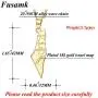 Fusamk Hip Hop Plated 18K Gold Israel Map Tag Pendant Necklace Fusamk Hip Hop Plated 18K Gold Israel Map Tag Pendant Necklace