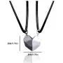 LEGENSTAR Two Souls One Heart Pendant Necklaces for Couple,Wishing Stone Creative Magnet Couples Necklace