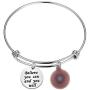 BAUNA Captain America Bracelet Comic American Hero Jewelry with Shield Pendant Believe You Can and You Will Superhero Gift Avenger Fan Gift