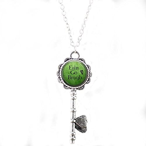 stap Erin Go Bragh key Necklace - Irish Jewelry - St. Patricks Day key Necklace - Celtic key Necklace - Celtic key Necklace - key Necklace