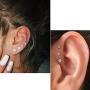 6 Pairs Shiny Round Cubic Zirconia Surgical Steel Stud Earrings Tragus Helix Conch Piercing Cartilage Sets