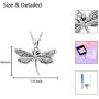 Memorial Ash S925 Sterling Silver Dragonfly Urn Pendant Necklace Cremation Jewelry for Ashes Cremate Bereavement Keepsake Gifts for Loss of a Loved One