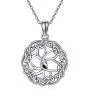 PYTALI 925 Stealing Sliver Celtic Knot Necklace Good Luck Oxidized Pendant Necklace,Gift for Women Girl 18''+2 Chain PYTALI 925 Stealing Sliver Celtic Knot Necklace Good Luck Oxidized Pendant Necklace,Gift for Women Girl 18''+2 Chain