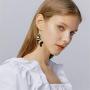 DAMLENG Fashion Bohemain Handmade Multicolor Beaded Dangle Drop Hoop Earrings for Women Girls Statement Unique Nation Earring Jewelry Gifts