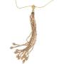 Hatroom Glass Beaded Tassel Pendant Necklace for Women with Long Chain Made in Italy