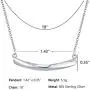 Balance Tube Bar Necklace,Sterling Silver Bar Pendant 18'' chain,Dainty Geometric Horizontal Necklace for Women Men,Stick Charm Minimalist Bar Jewelry Birthday Gift(with gift box)