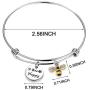 WUSUANED Honey Bee Bracelet Bee Happy Inspirational Jewelry Gift for Bee Lover