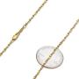 2mm 14k Yellow Gold Plated Twisted Singapore Chain Necklace