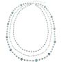 Firstmeet Long Chain Multi Layer Fashion Glass Beads Handmade Necklace