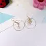 Sun Moon Asymmetric Imitation Pearl Earrings, Gold Annulus Pendant Earrings Drop Earrings Sun Moon Asymmetric Imitation Pearl Earrings, Gold Annulus Pendant Earrings Drop Earrings