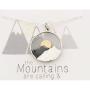 Bmadge Dainty Mountain Necklace Silver Circle Pendant Necklaces Chain Minimal Everyday Necklace Jewelry for Women and Girls