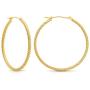 14k Yellow Gold Twisted Square Tube Hoop Earrings