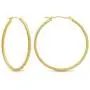 14k Yellow Gold Twisted Square Tube Hoop Earrings