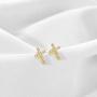 LOYATA Cross Earrings Gold 14K Gold Filled Dainty Small Simple Hypoallergenic Jewelry Gift for Women