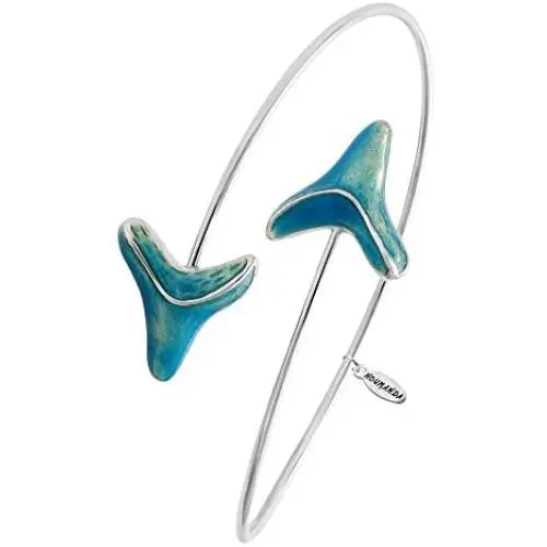 NOUMANDA Double Shark Tooth Wrap Bracelet Arrow Bangle Bracelet Glowing in The Dark NOUMANDA Double Shark Tooth Wrap Bracelet Arrow Bangle Bracelet Glowing in The Dark