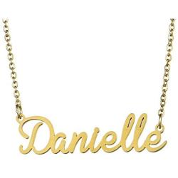 Name Necklace Personalized,Name Necklace Cursive Font Made with Name Pendant 16'' Adjustable Chain