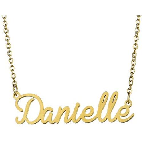 Name Necklace Personalized,Name Necklace Cursive Font Made with Name Pendant 16'' Adjustable Chain
