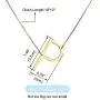 ETHOON Sideways Initial Necklace Gold Filled Stainless Steel Alphabet Personalized Necklace Name Jewelry A-Z Chain 17''+2''