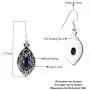 Shop LC 925 Sterling Silver Blue Lapis Lazuli Dangle Drop Oxidized Tribal Fish Hook Earrings Bohemian Boho Handmade Fashion Prom Vintage Jewelry for Women Mothers Day Gifts
