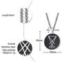 XUANPAI Unisex Stainless Steel Leviathan Cross Pendant Brimstone Symbol Jewellery Stainless Steel Church of Satan Necklace