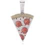 Iced Out Pizza Pendant Necklace Full Paved AAA+ Cubic Zircon Gold Silver Color Hip Hop Jewelry Gift for Men Women