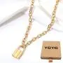 Multilayer Lock Pendant Necklace Layered Long Chain Key Padlock Necklaces Personalized Jewelry for Women Girls Boys Men Multilayer Lock Pendant Necklace Layered Long Chain Key Padlock Necklaces Personalized Jewelry for Women Girls Boys Men