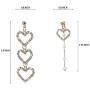 Initial Heart Earrings for Women，Love Heart Dangle Earrings, Gift for Birthday, Thanksgiving, Mothers Day, Casual or Daily Wear