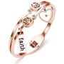 Uloveido Rose Gold Plated Tree of Life Bangle Cuffs Faith Mustard Seed Pendant Charms Open Bracelet for Women Y1028