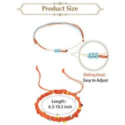 Hicarer 21 Pieces Surfer Wave Bracelet Ocean Wave Adjustable Waterproof Handmade Friendship Bracelet Summer Sunflower Bracelets Anklets Jewelry for Women Teen Girls