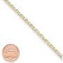 Miabella 18K Gold Over Sterling Silver Italian 3mm, 4mm Solid Diamond-Cut Mariner Link Chain Anklet Ankle Bracelet for Women, 9, 10 Inch Made in Italy