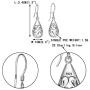 EVER FAITH Womens 925 Sterling Silver Bali Inspired Heart Filigree Puffed Teardrop Dangle Hook Earrings
