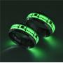 hohrayway Fashion Dark Luminous ECG Ring Stainless Steel Ring Promise Heartbeat Ring Glowing Jewelry for Men Women