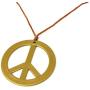 Skeleteen Peace Earrings and Necklace - 1960s Hippie Costume Accessories Jewelry - 1 Set