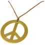 Skeleteen Peace Earrings and Necklace - 1960s Hippie Costume Accessories Jewelry - 1 Set