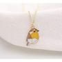 Cute Bird Necklace Geometric Bird Pendant Necklace for Women Girls Cute Round Borb Necklace Small Birb Necklace Sparrow Jewelry Pendant Necklace for Girls and Women