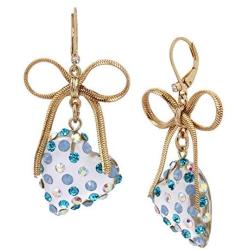 Heart & Bow Drop Earrings