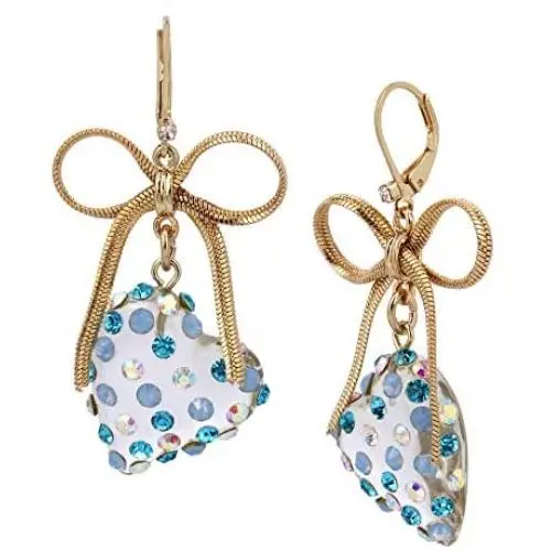 Heart & Bow Drop Earrings Heart & Bow Drop Earrings