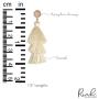 Bohemian Multi Tassel Statement Earrings - Lightweight Silky Tiered Layer Thread Fringe, Chandelier Duster Dangles Sparkly Jewel Faux Druzy Stone