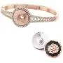Rose Gold Snap Charm Bracelet with 18mm Flower Snap