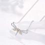 KINGWHYTE Dragonfly Necklace for Women Sterling Silver Irish Celtic Knot Pendant Necklace Dragonfly Jewelry Gifts