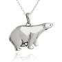 FashionJunkie4Life Sterling Silver Polar Bear Pendant Necklace, 18'' Chain