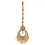 MUCH-MORE Light Weighted Gold Polish Kundan Work Maang Tikka for Girls & Women MUCH-MORE Light Weighted Gold Polish Kundan Work Maang Tikka for Girls & Women
